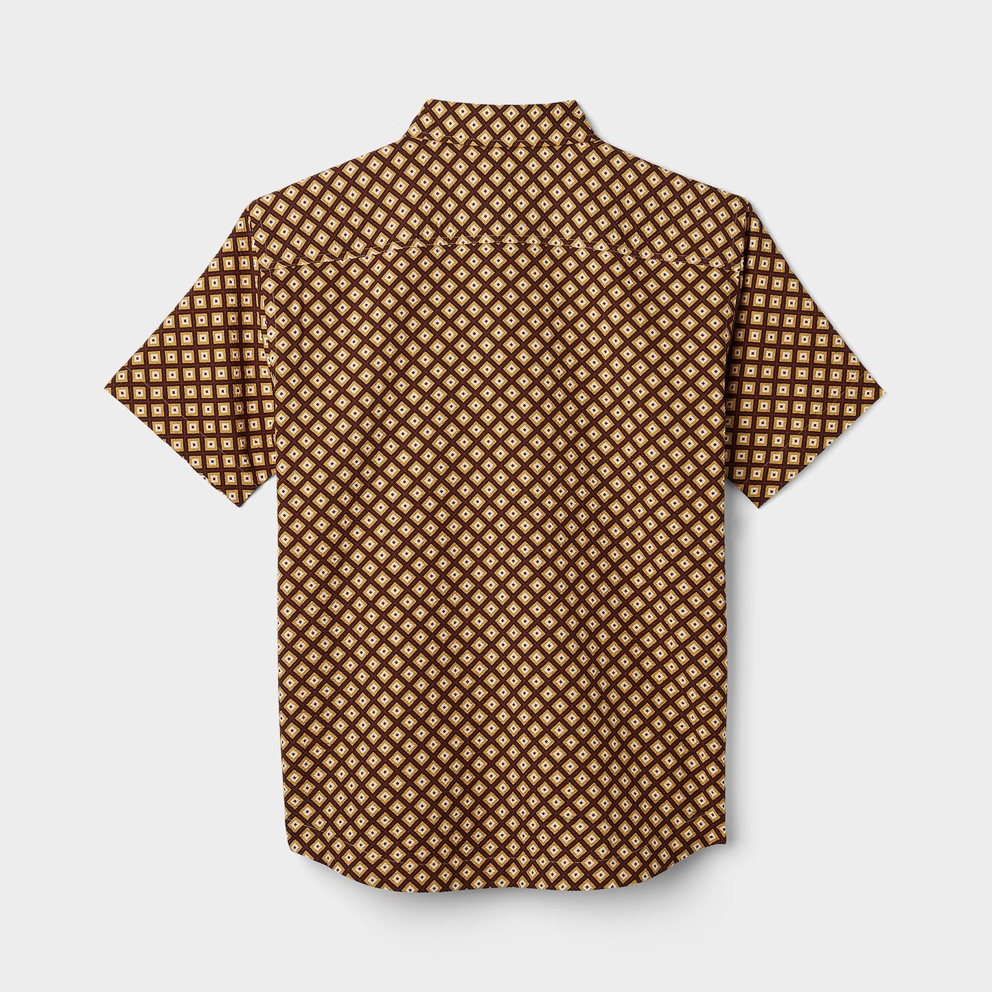 Tilley Short Sleeve Brown Geo Print