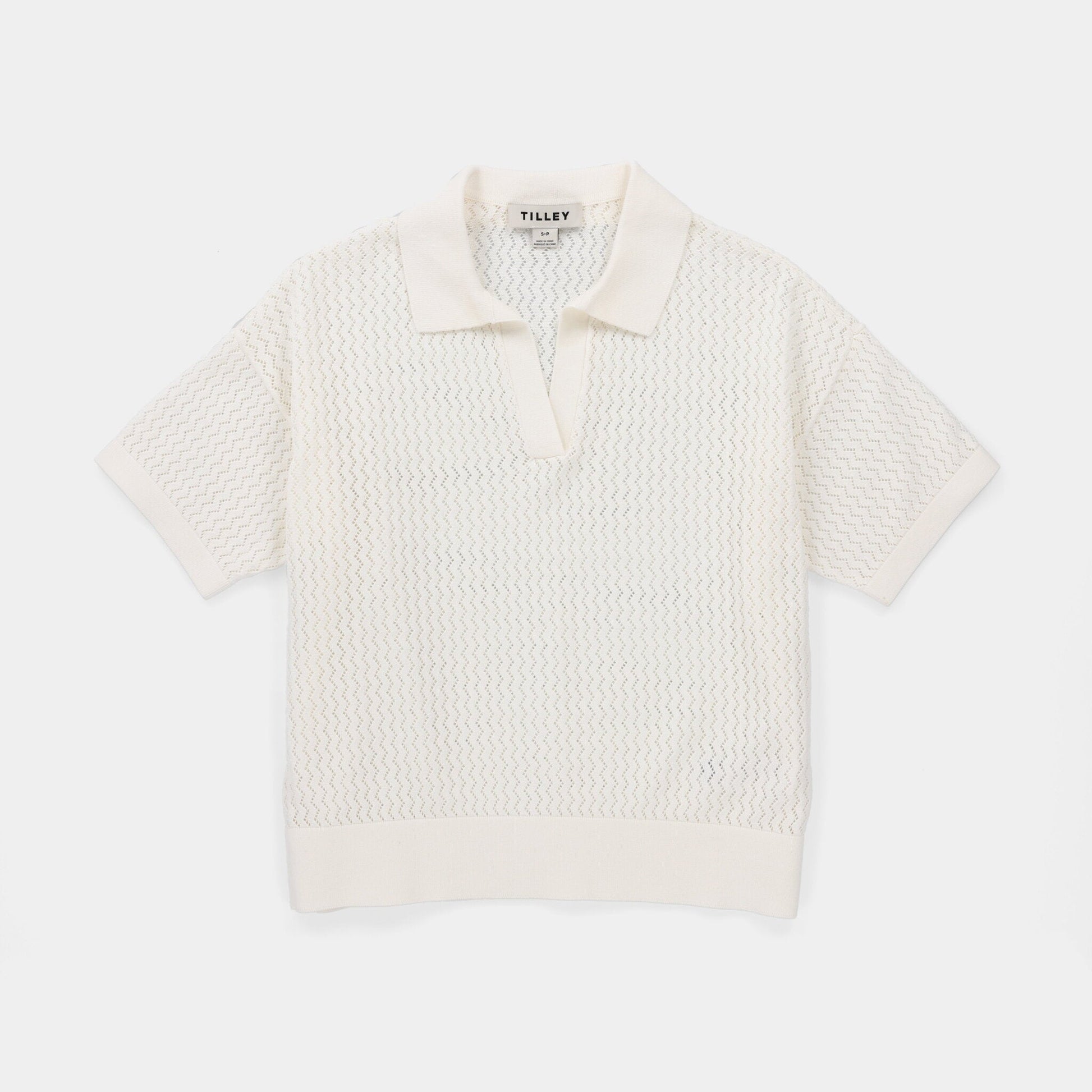 Tilley Open Knit Short Sleeve Polo