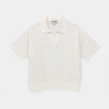 Tilley Open Knit Short Sleeve Polo