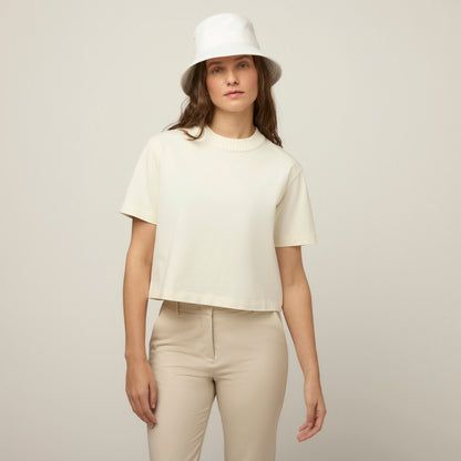 Tilley Rib Neckline Cropped Tee