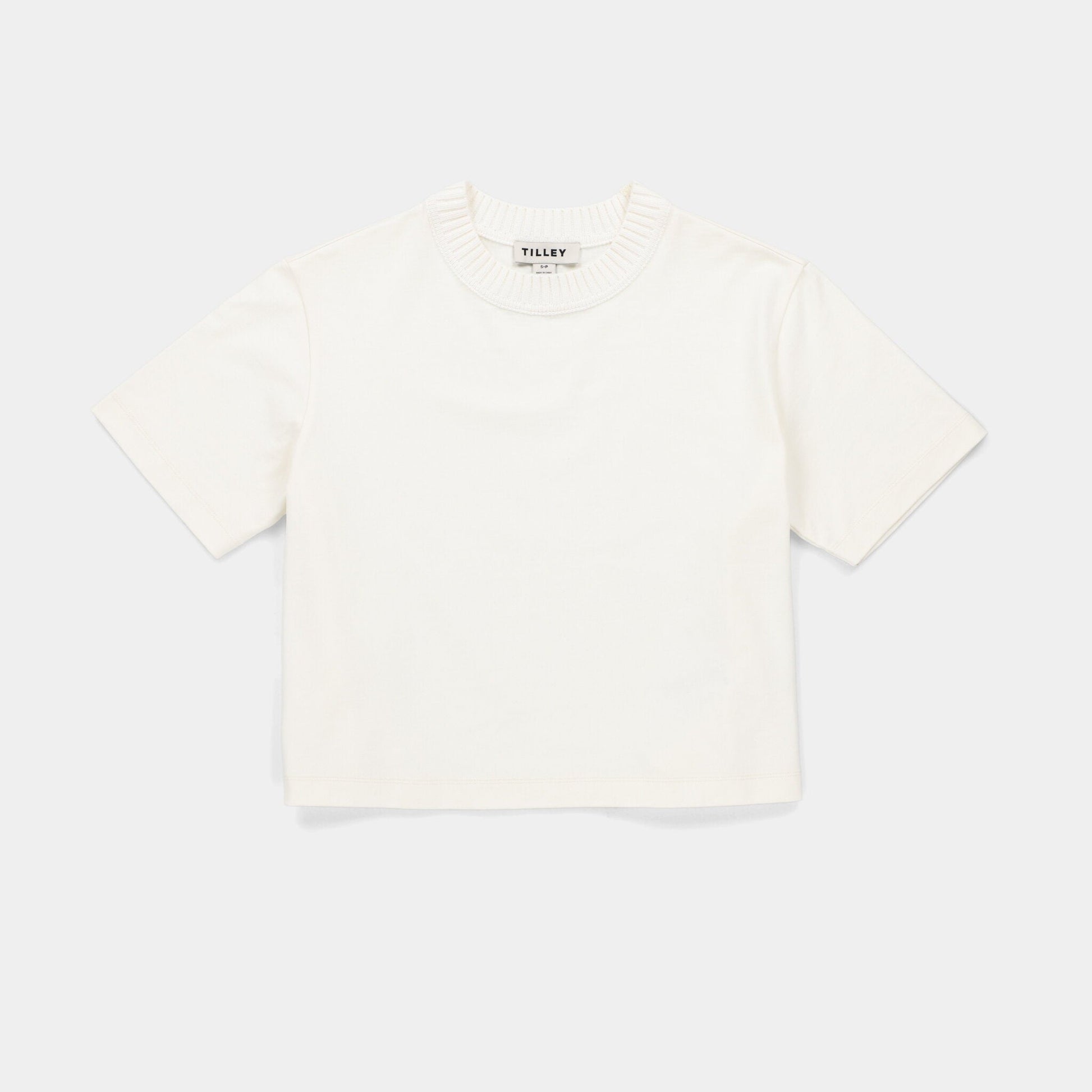 Tilley Rib Neckline Cropped Tee