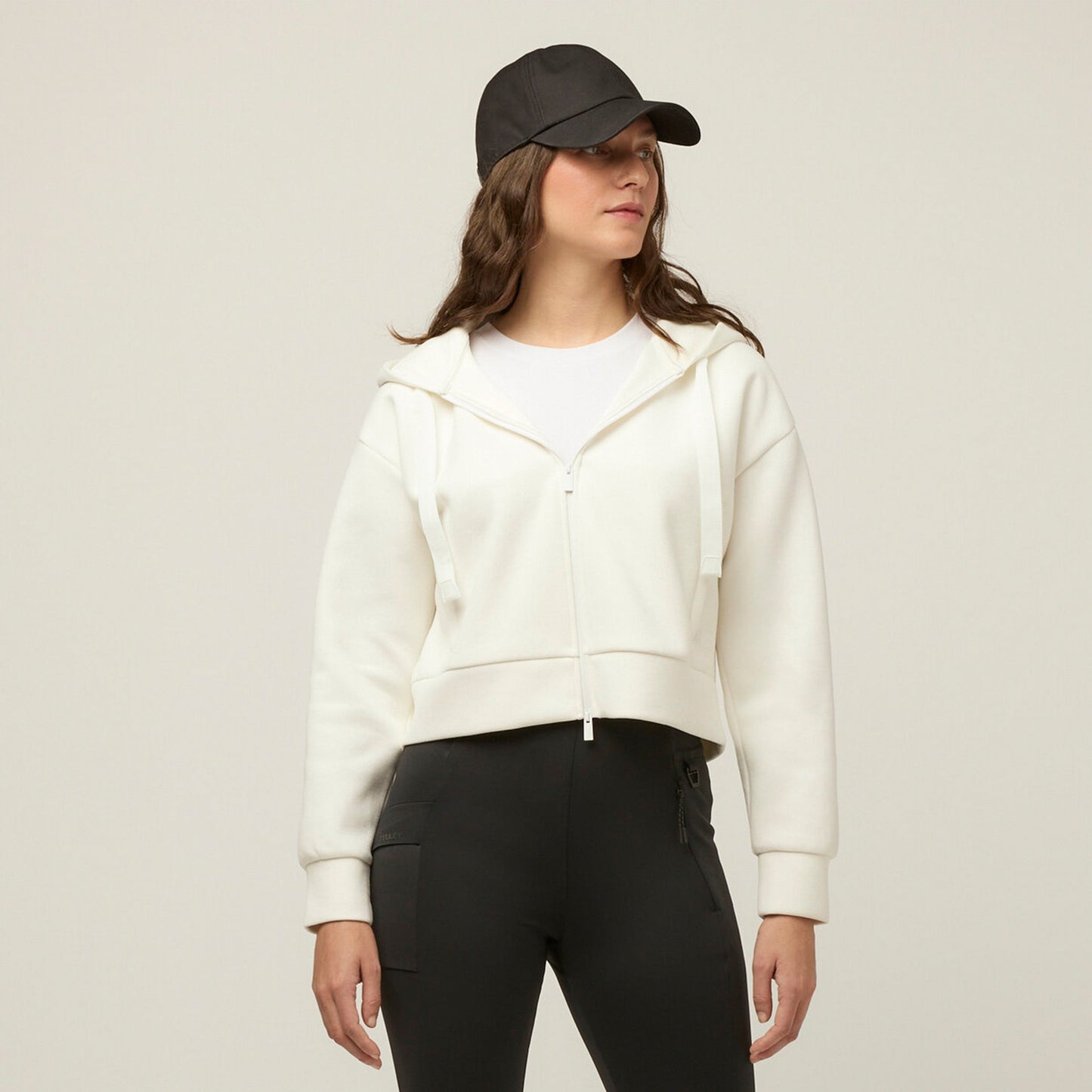 Tilley Cloud Fleece Crop Zip Hoodie