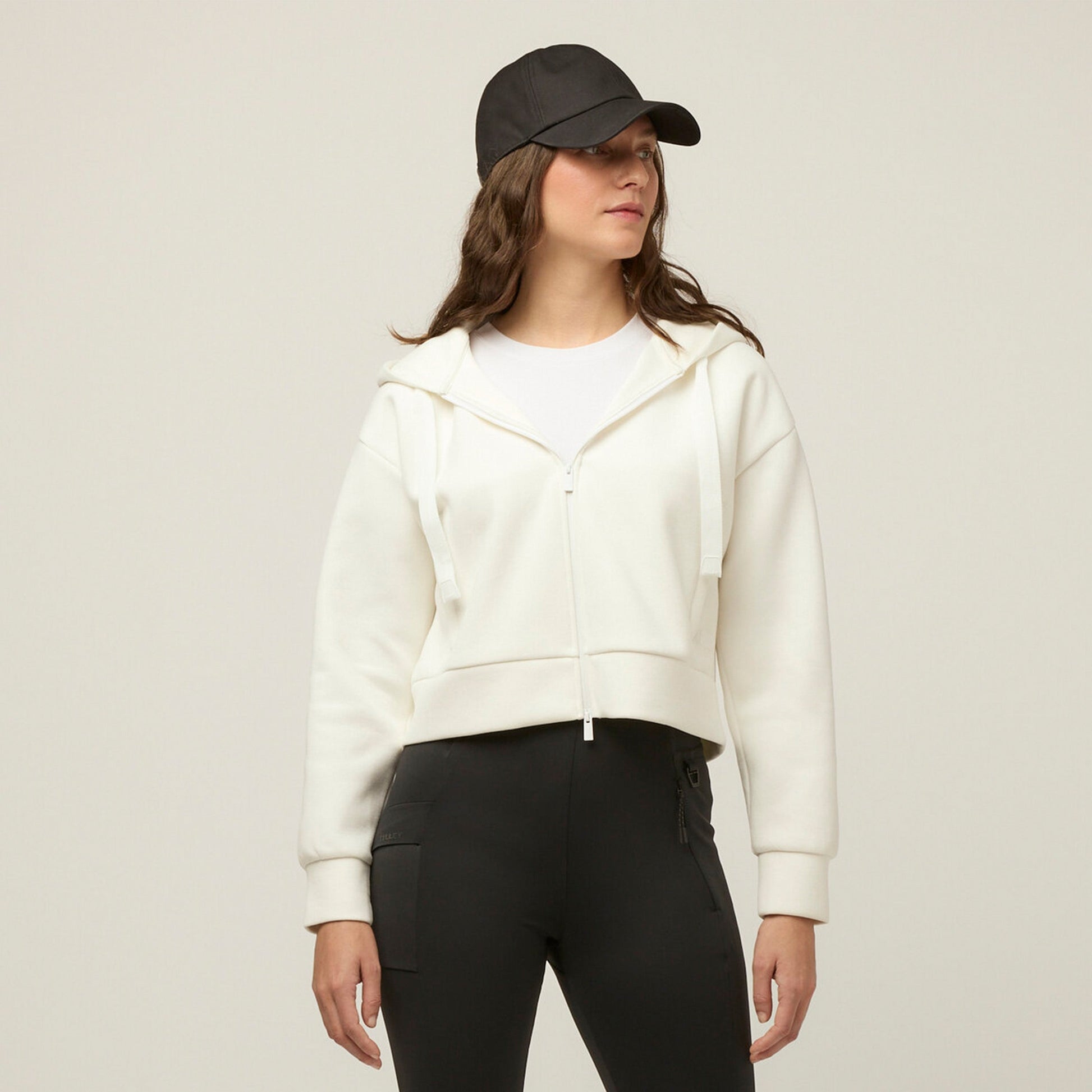 Tilley Cloud Fleece Crop Zip Hoodie