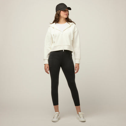 Tilley Cloud Fleece Crop Zip Hoodie
