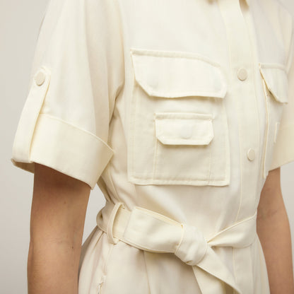 Tilley Tencel Cotton Safari Midi Dress