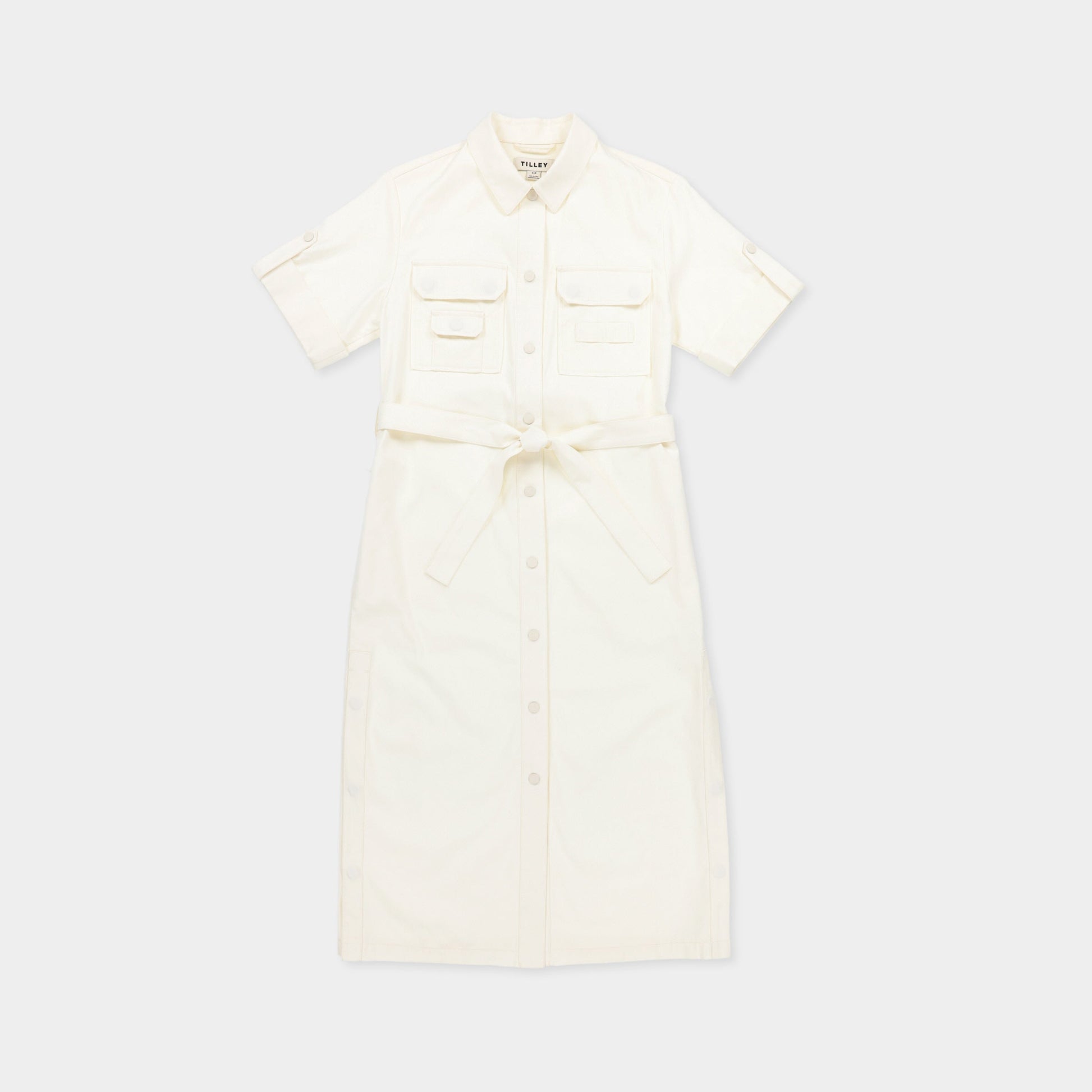 Tilley Tencel Cotton Safari Midi Dress