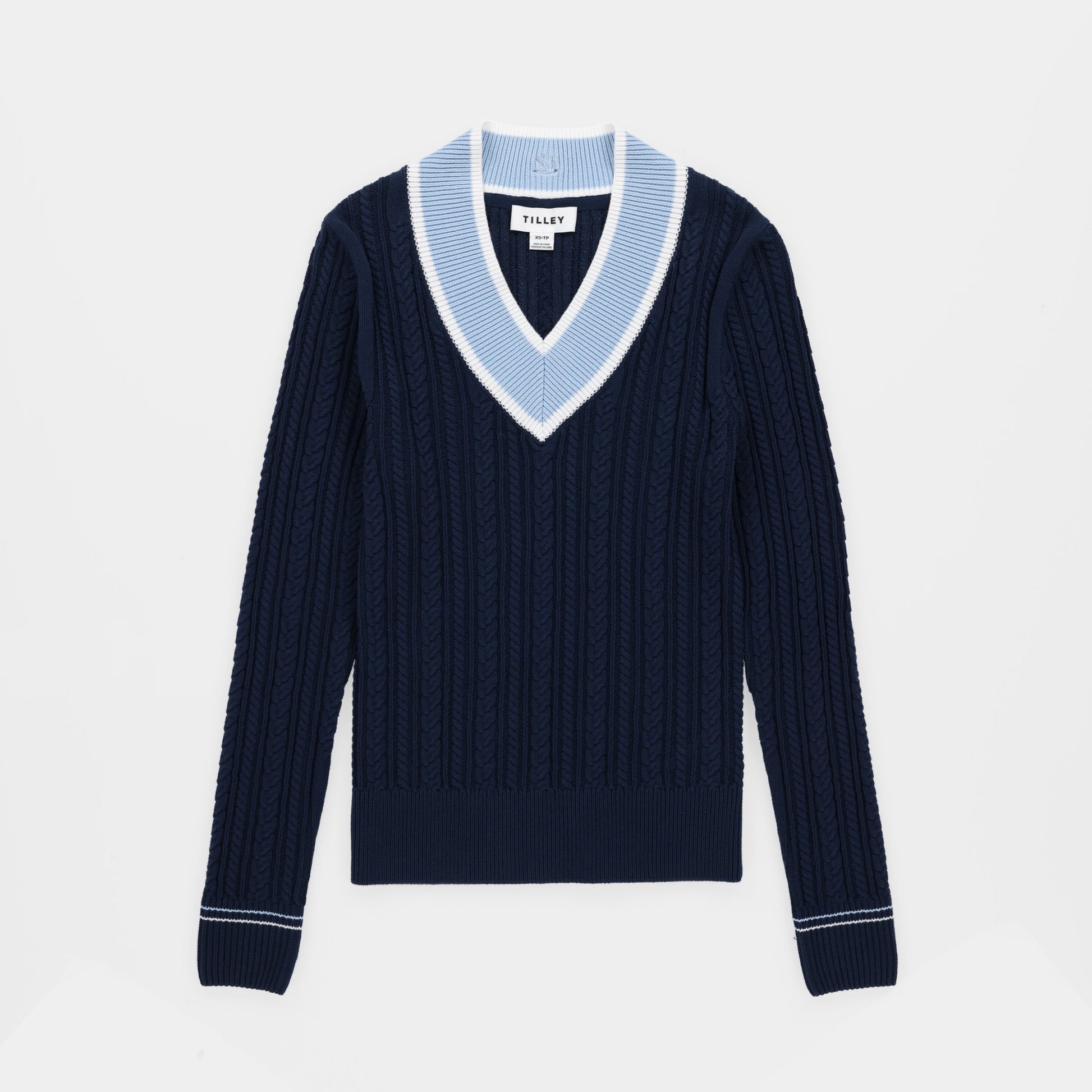 Tilley V Neck Cable Sweater