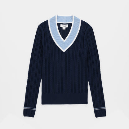 Tilley V Neck Cable Sweater