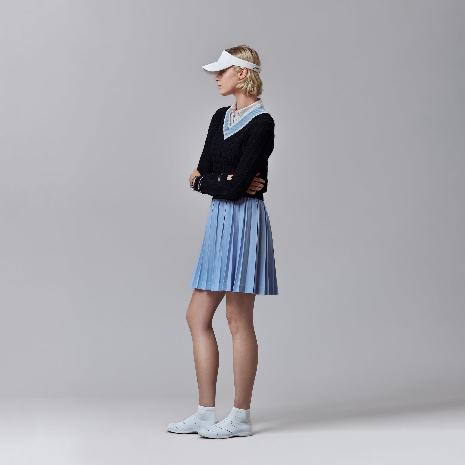 Tilley V Neck Cable Sweater