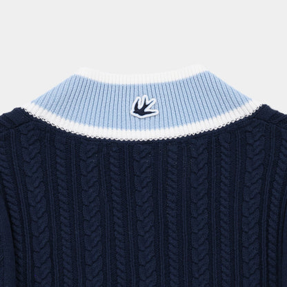 Tilley V Neck Cable Sweater