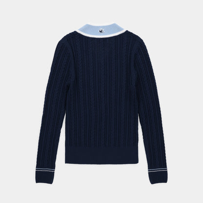 Tilley V Neck Cable Sweater