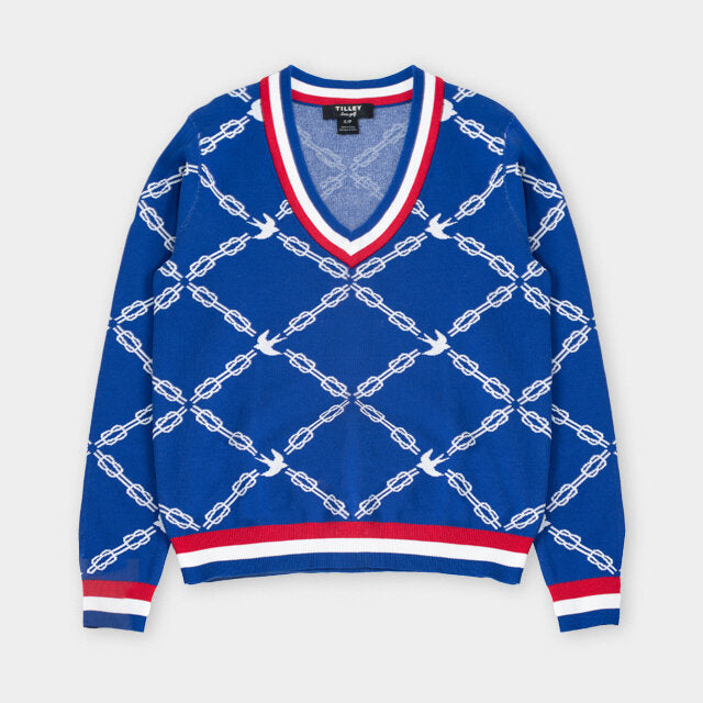 Tilley Jacquard V-Neck Sweater