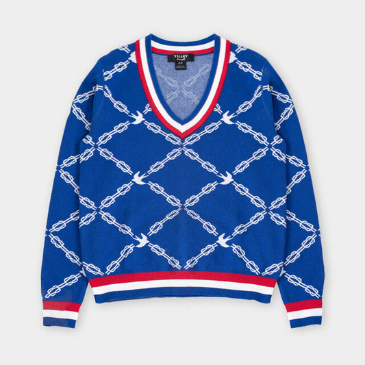 Tilley Jacquard V-Neck Sweater