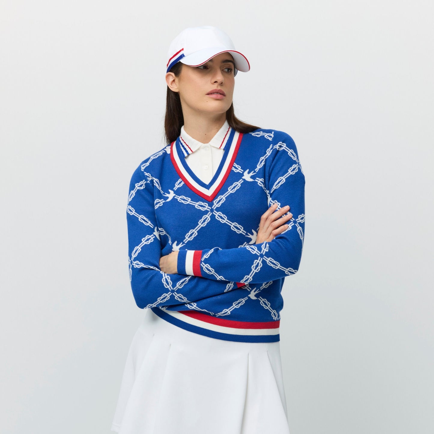 Tilley Jacquard V-Neck Sweater