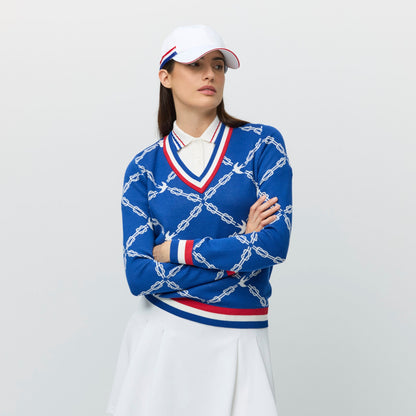 Tilley Jacquard V-Neck Sweater