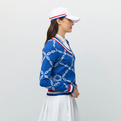 Tilley Jacquard V-Neck Sweater