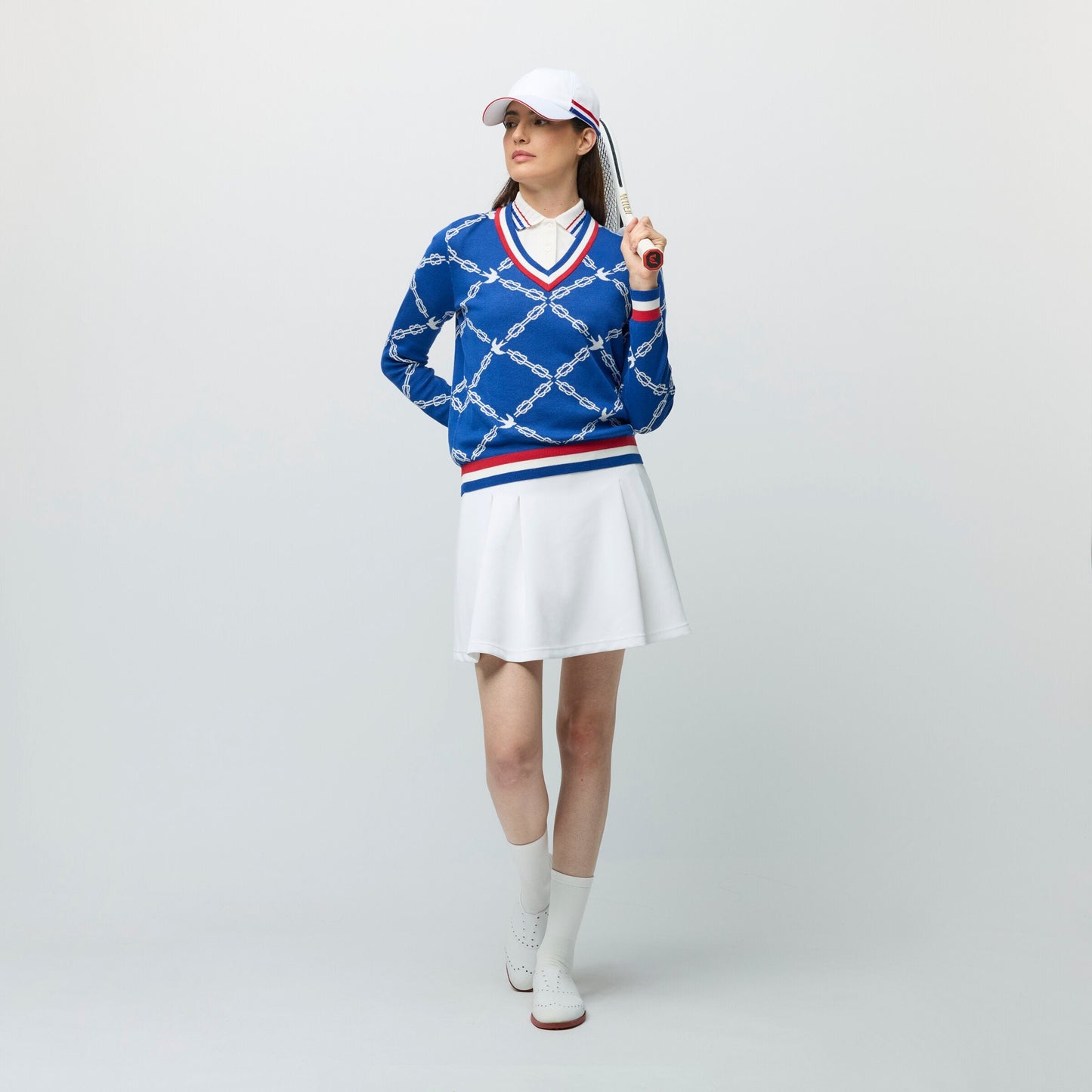 Tilley Jacquard V-Neck Sweater
