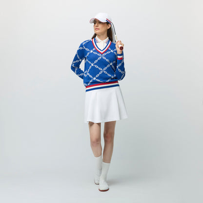 Tilley Jacquard V-Neck Sweater