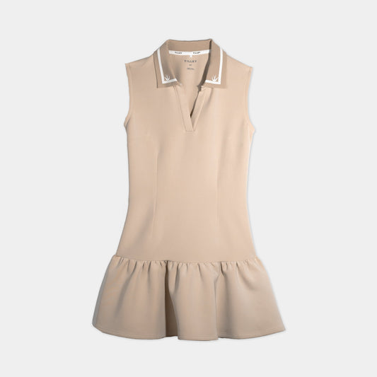 Tilley Contrast Collar Ruffle Dress
