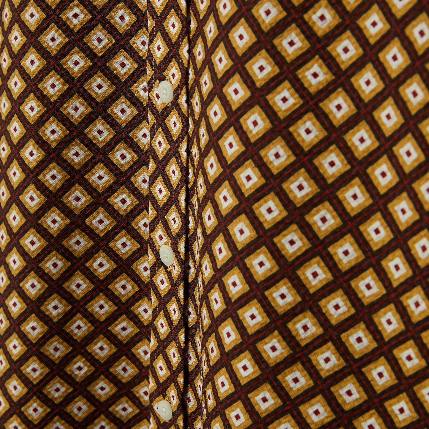 Tilley Short Sleeve Brown Geo Print