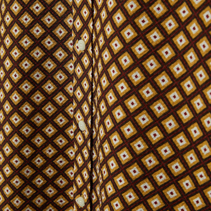 Tilley Short Sleeve Brown Geo Print