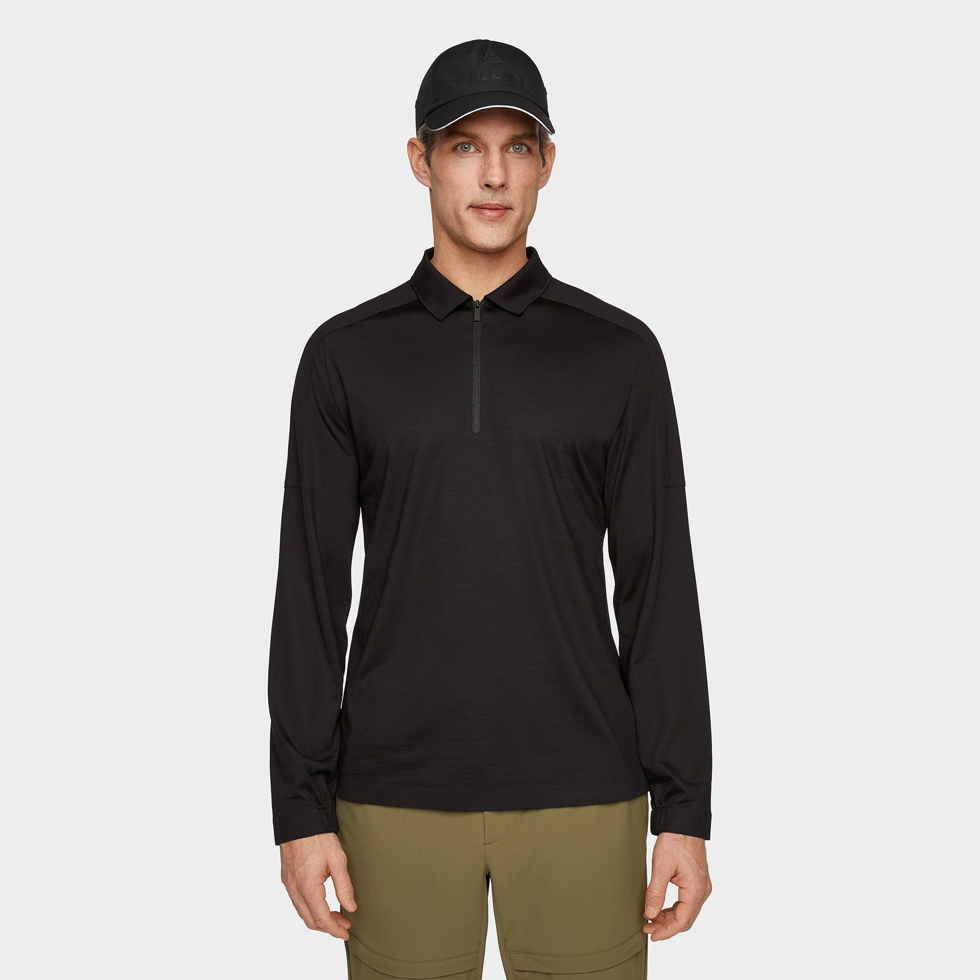 Tilley Merino LS Zip Polo