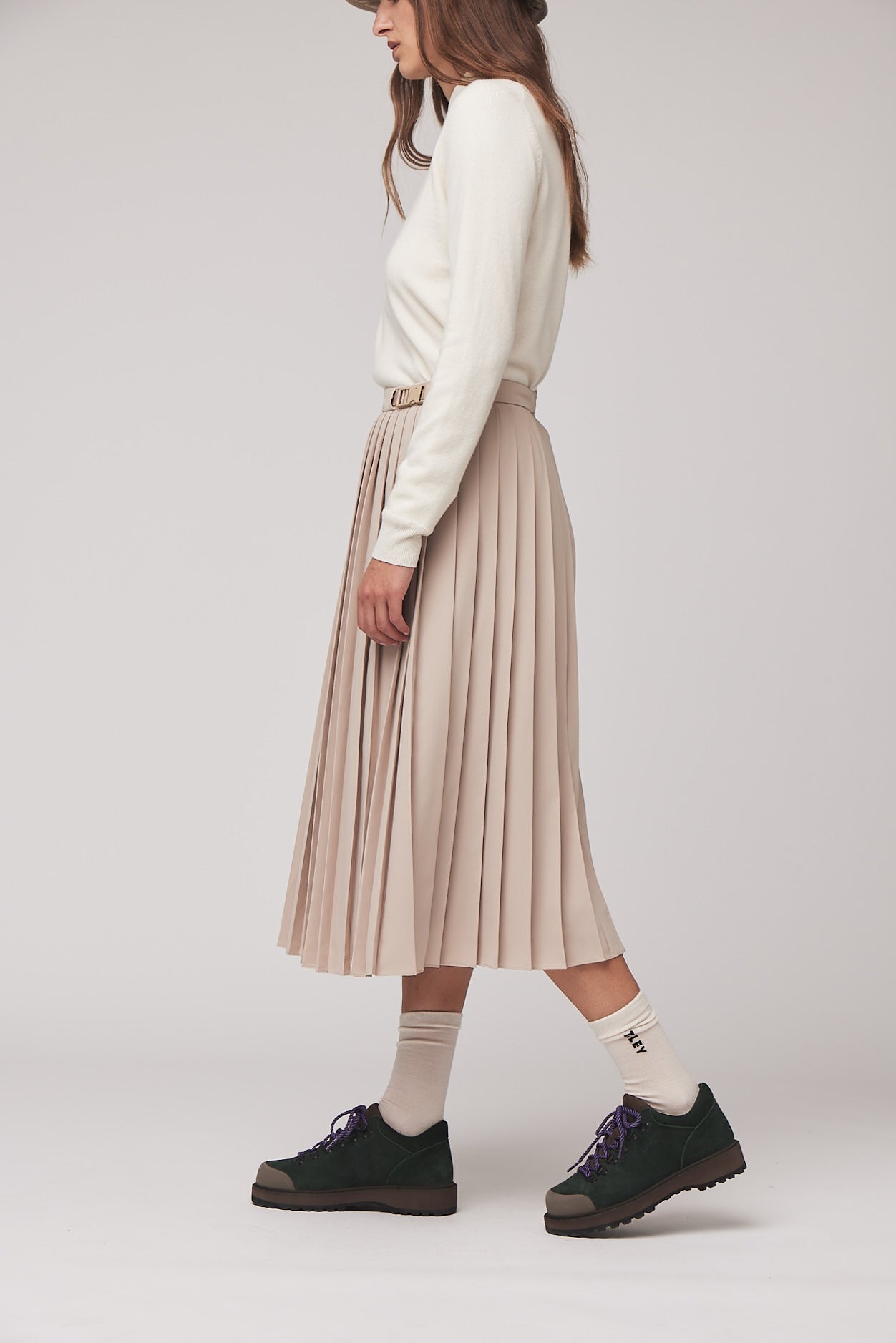 Tilley Tech Slk Pleated Midi Skirt