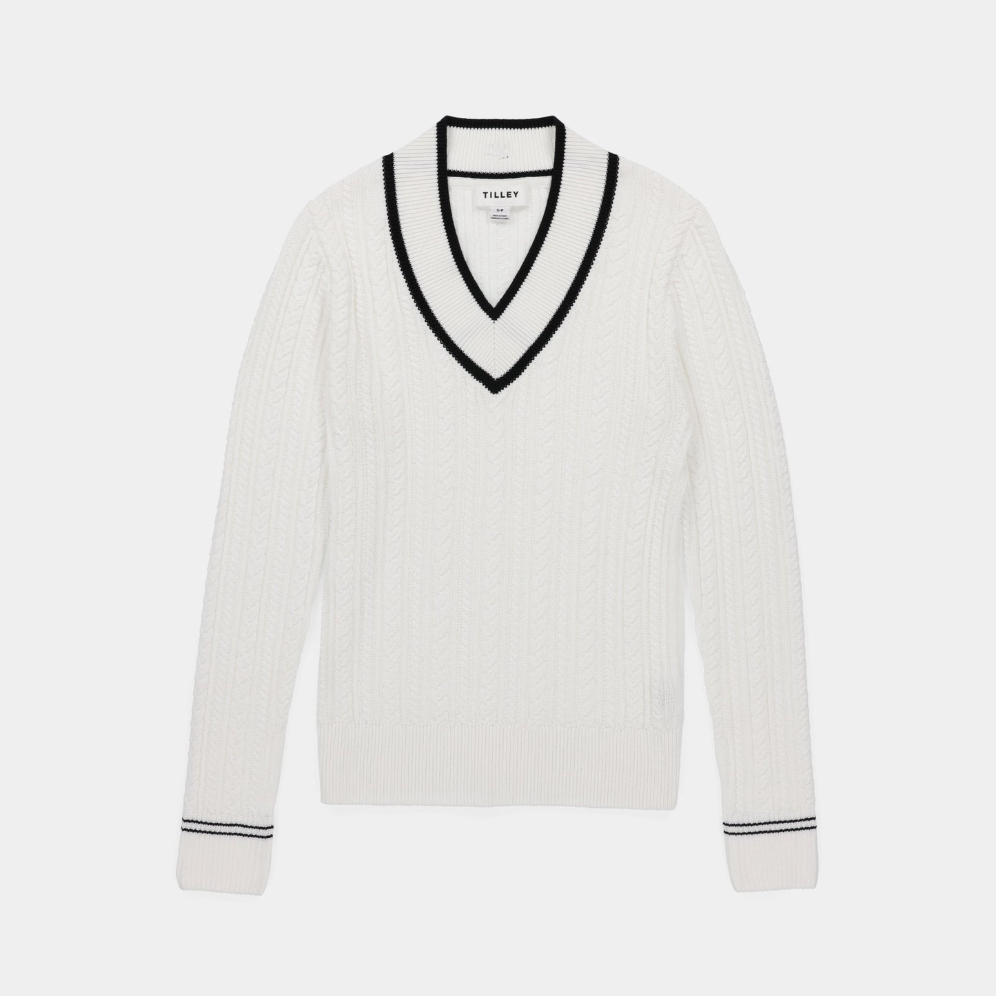 Tilley V Neck Cable Sweater