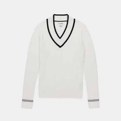 Tilley V Neck Cable Sweater