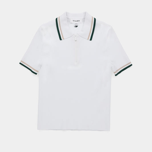 Tilley Stripe Zip Polo