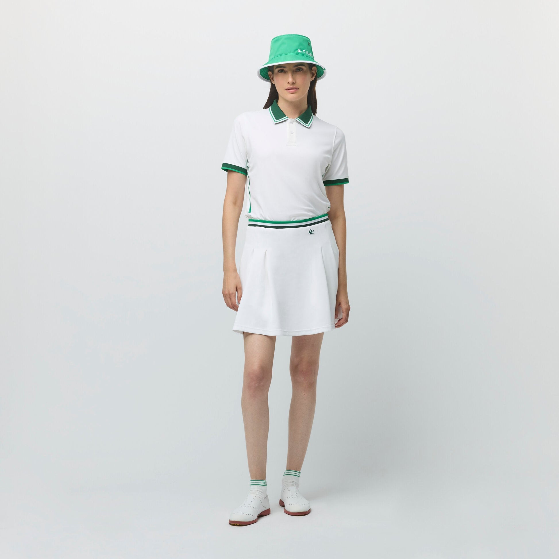 Tilley Striped Airloft Pleated Skirt