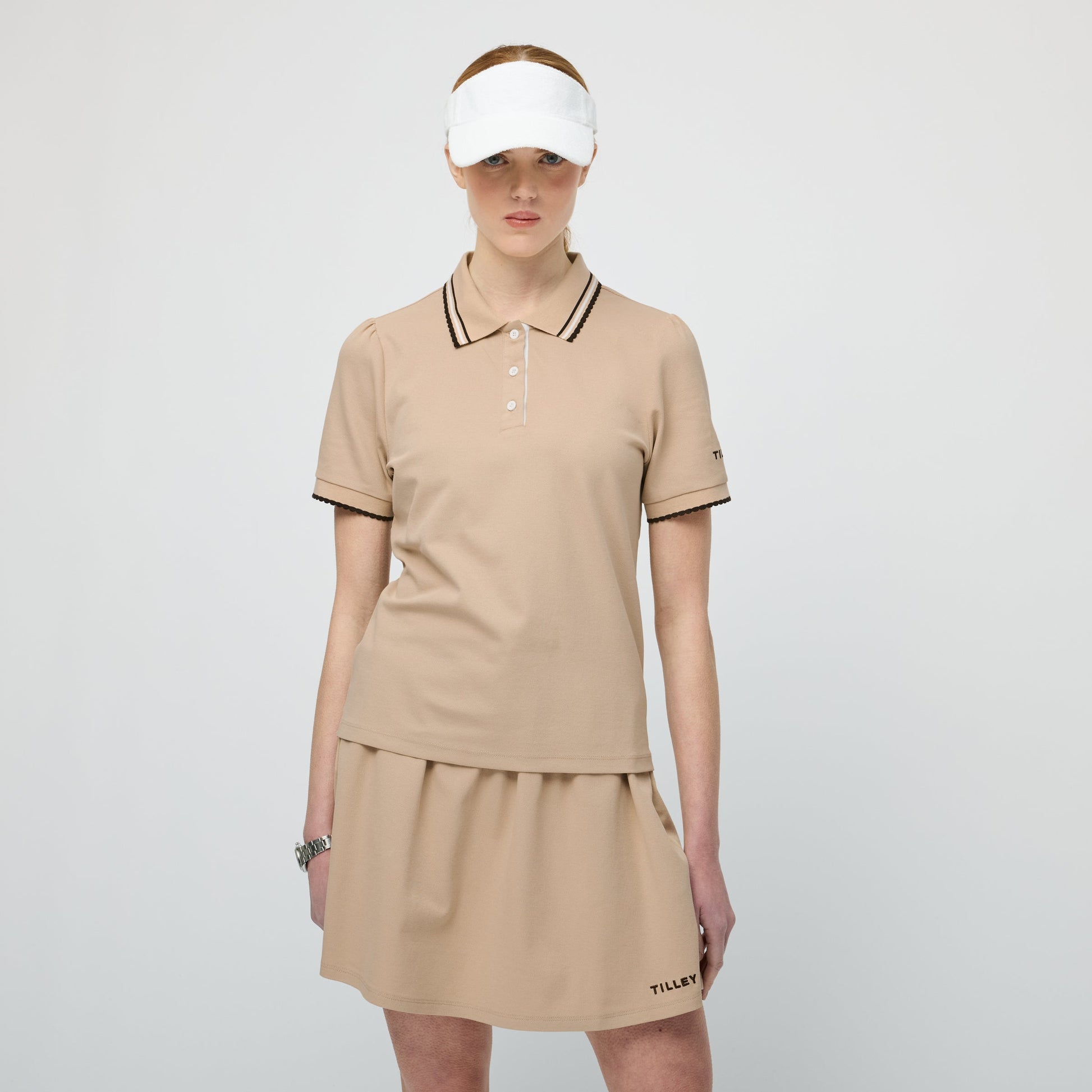 Tilley Preppy Pique Puff Sleeve Polo