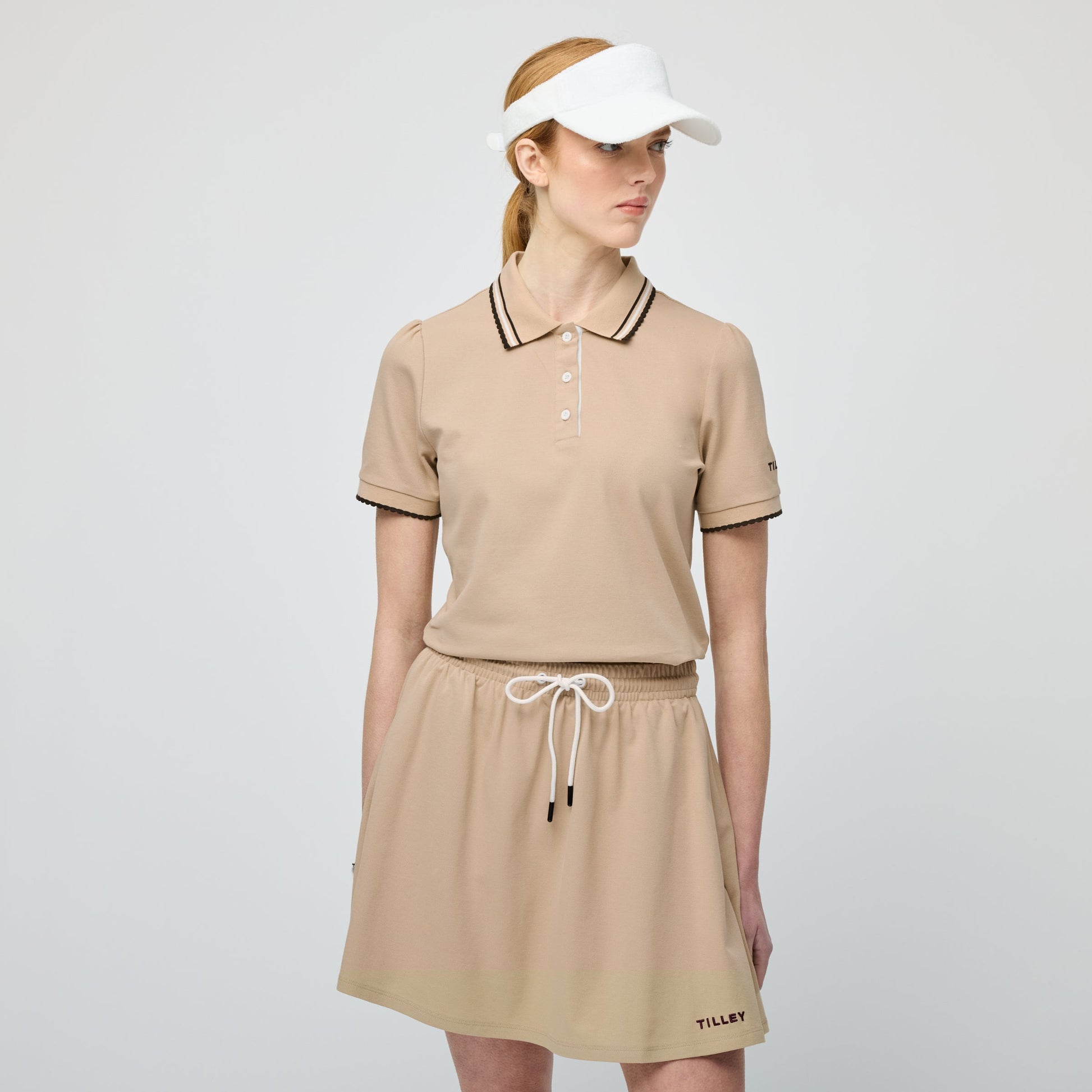 Tilley Preppy Pique Puff Sleeve Polo