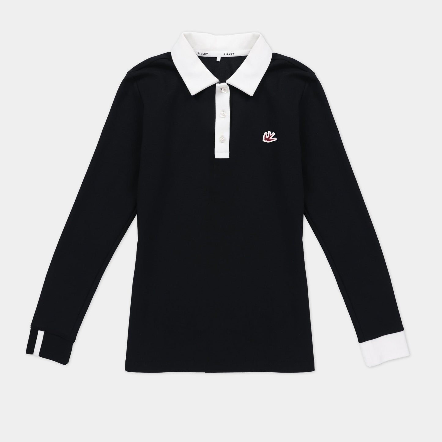 Tilley Preppy Pique Long Sleeve Stripe Placket Polo