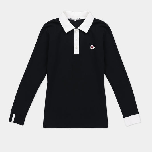 Tilley Preppy Pique Long Sleeve Stripe Placket Polo