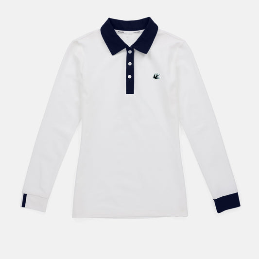 Tilley Preppy Pique Long Sleeve Stripe Placket Polo