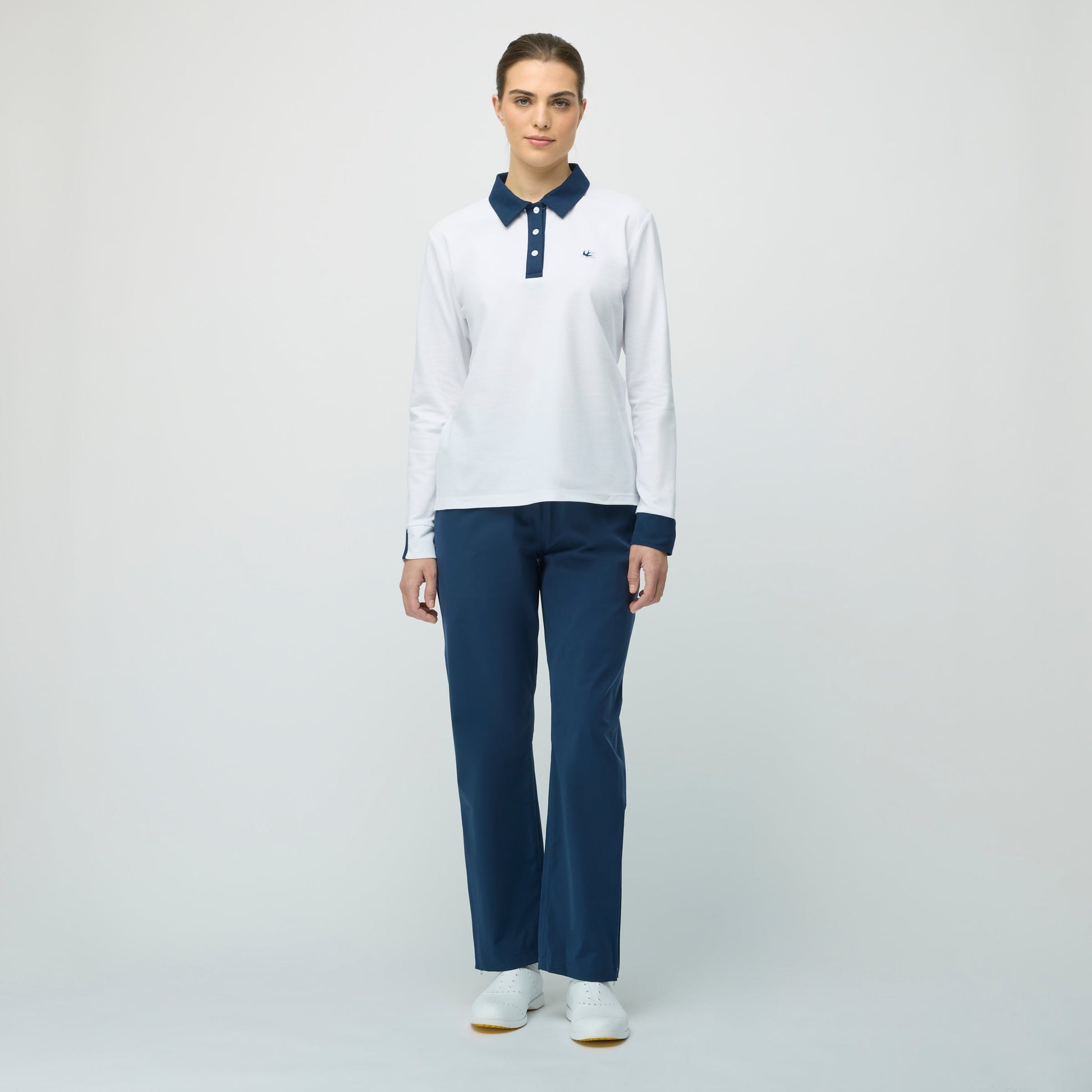 Tilley Preppy Pique Long Sleeve Stripe Placket Polo