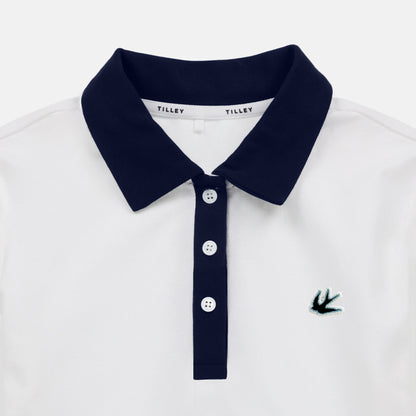 Tilley Preppy Pique Long Sleeve Stripe Placket Polo