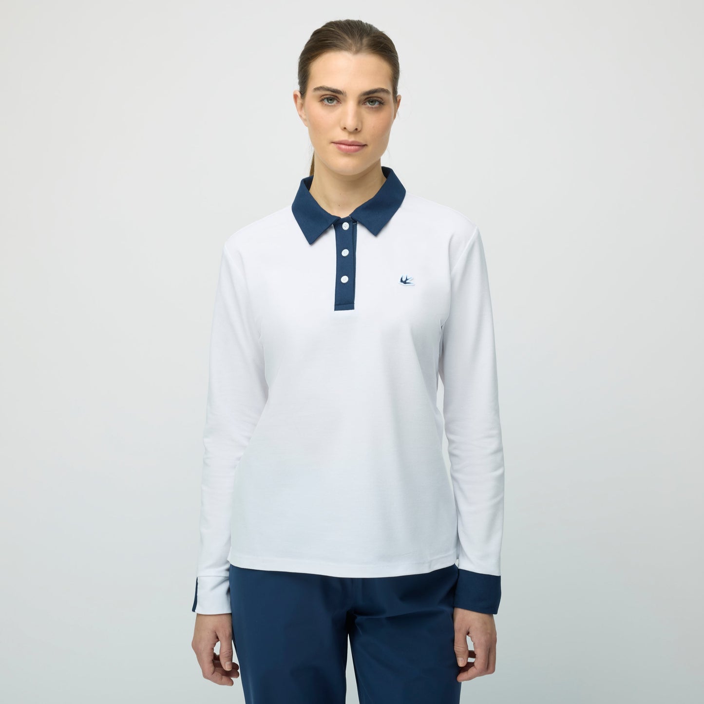 Tilley Preppy Pique Long Sleeve Stripe Placket Polo