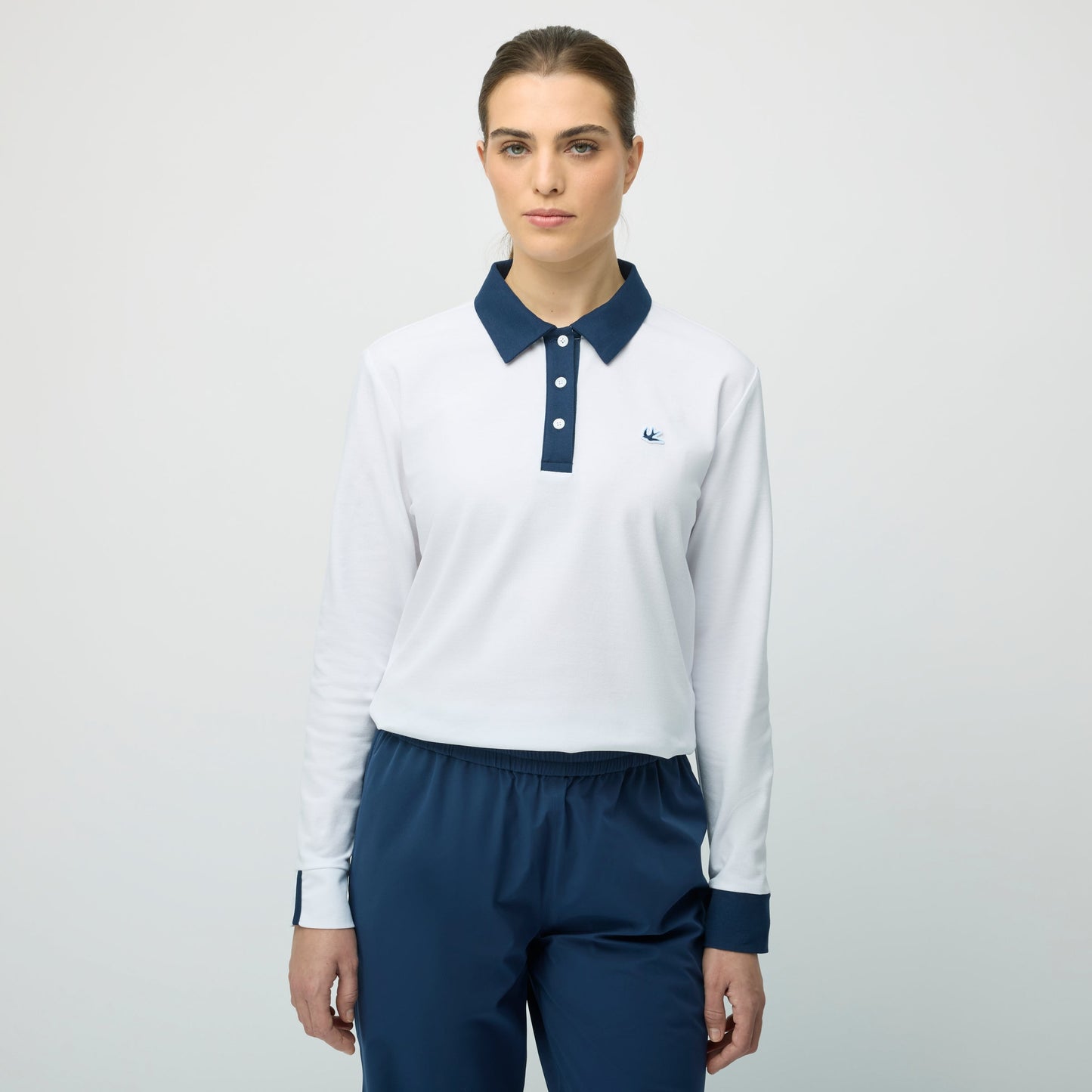 Tilley Preppy Pique Long Sleeve Stripe Placket Polo