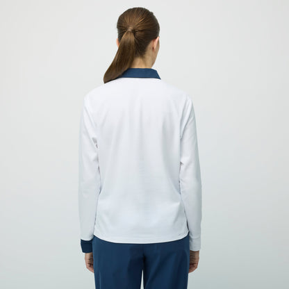 Tilley Preppy Pique Long Sleeve Stripe Placket Polo