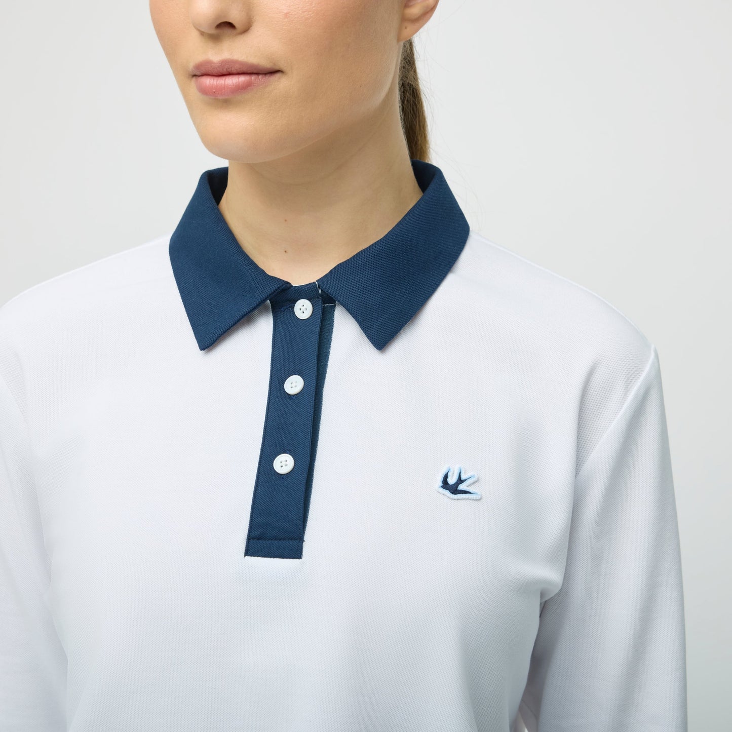 Tilley Preppy Pique Long Sleeve Stripe Placket Polo
