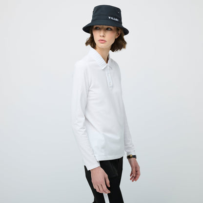 Tilley Long Sleeve Pleated Collar Polo
