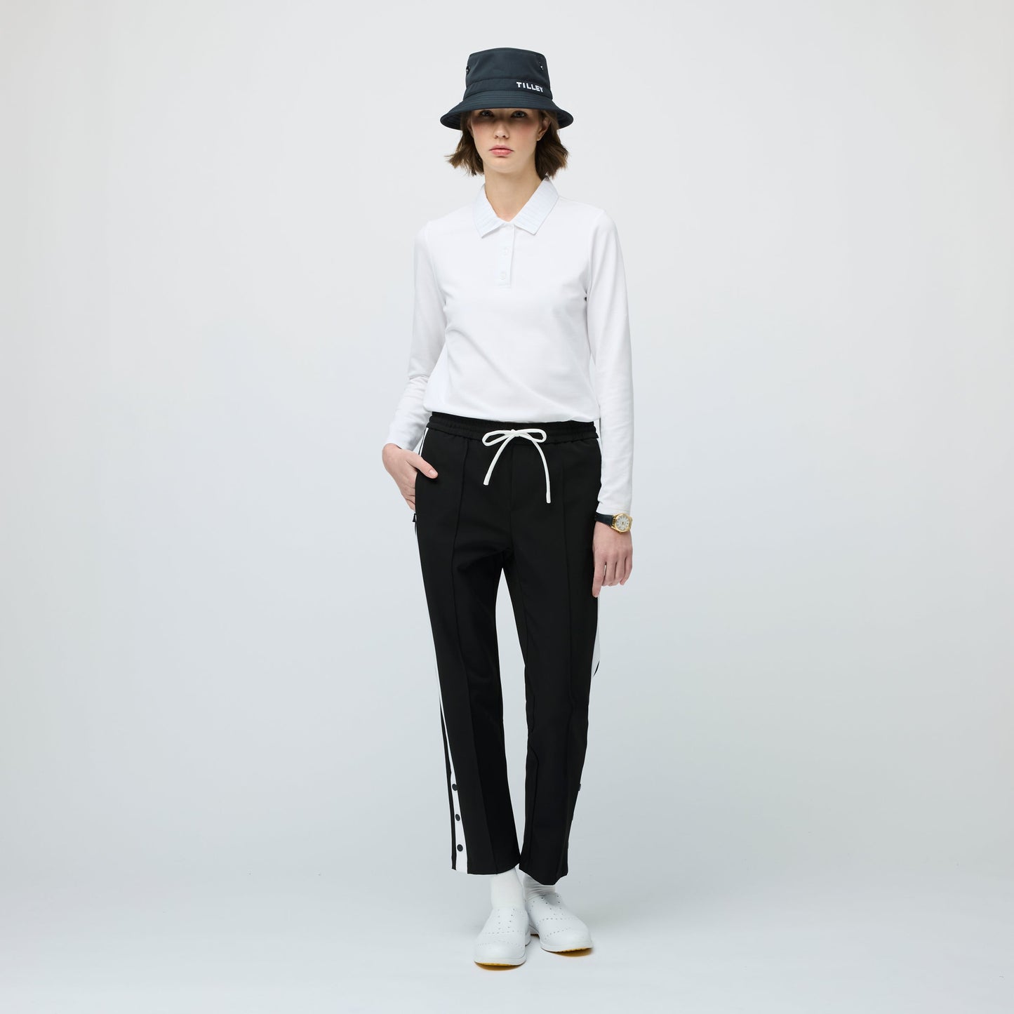 Tilley Long Sleeve Pleated Collar Polo