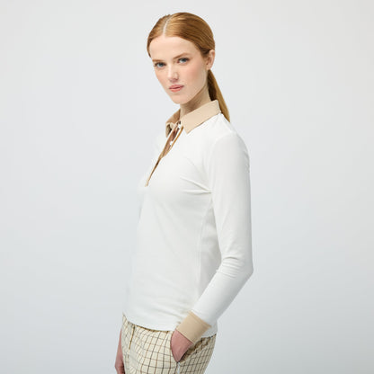 Tilley Preppy Pique Long Sleeve Stripe Placket Polo